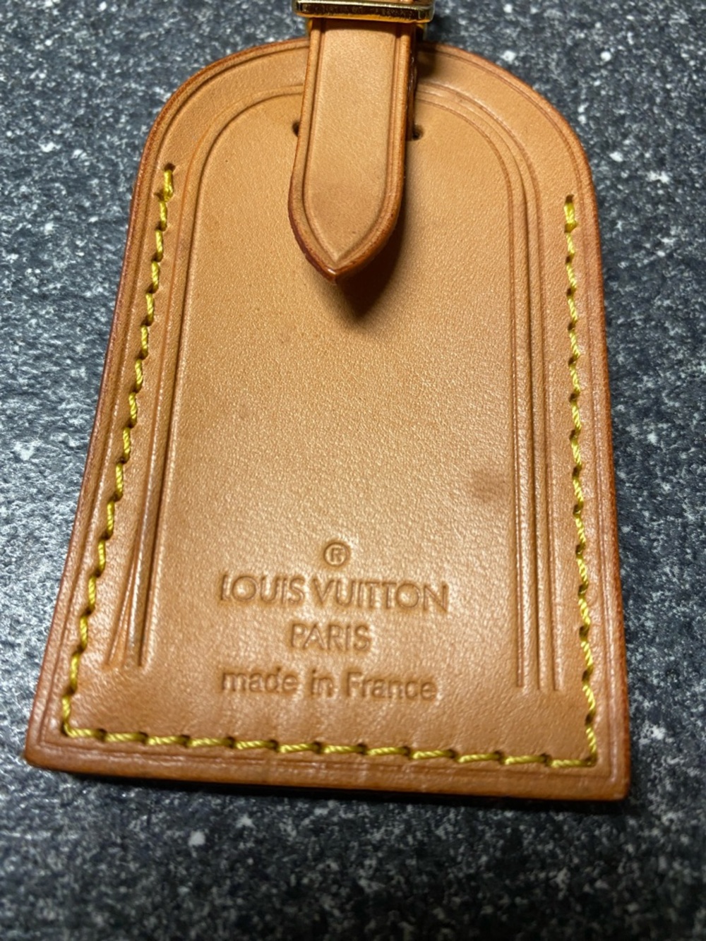 Louis Vuitton Tan Leather Luggage Tag with Gold-Tone Buckle - Picture 2 of 11